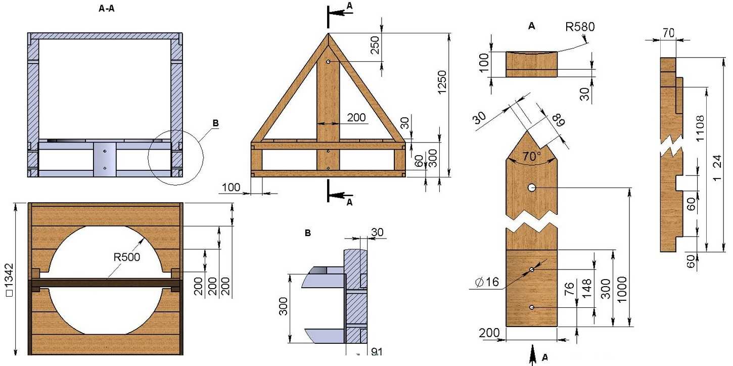 схема домика для колодца