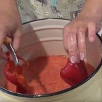 Lëng domate për dimër në shtëpi duke përdorur një shtrydhëse frutash e perimesh, mulli mishi dhe blender